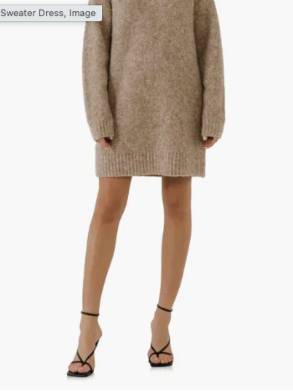 English Factory Taupe Crewneck Knit Sweater - Picture 5 of 5